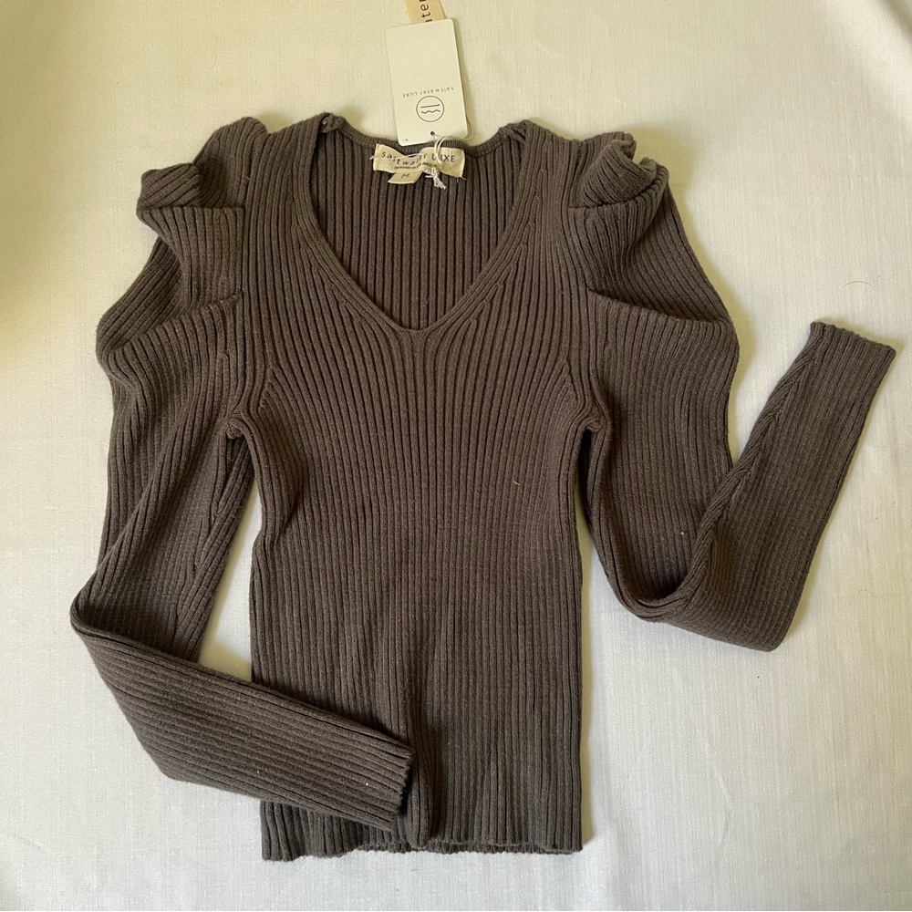 Saltwater Luxe NWT Puff shoulder sweater size women’s medium